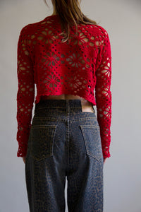 Flora shirt long sleeve roja