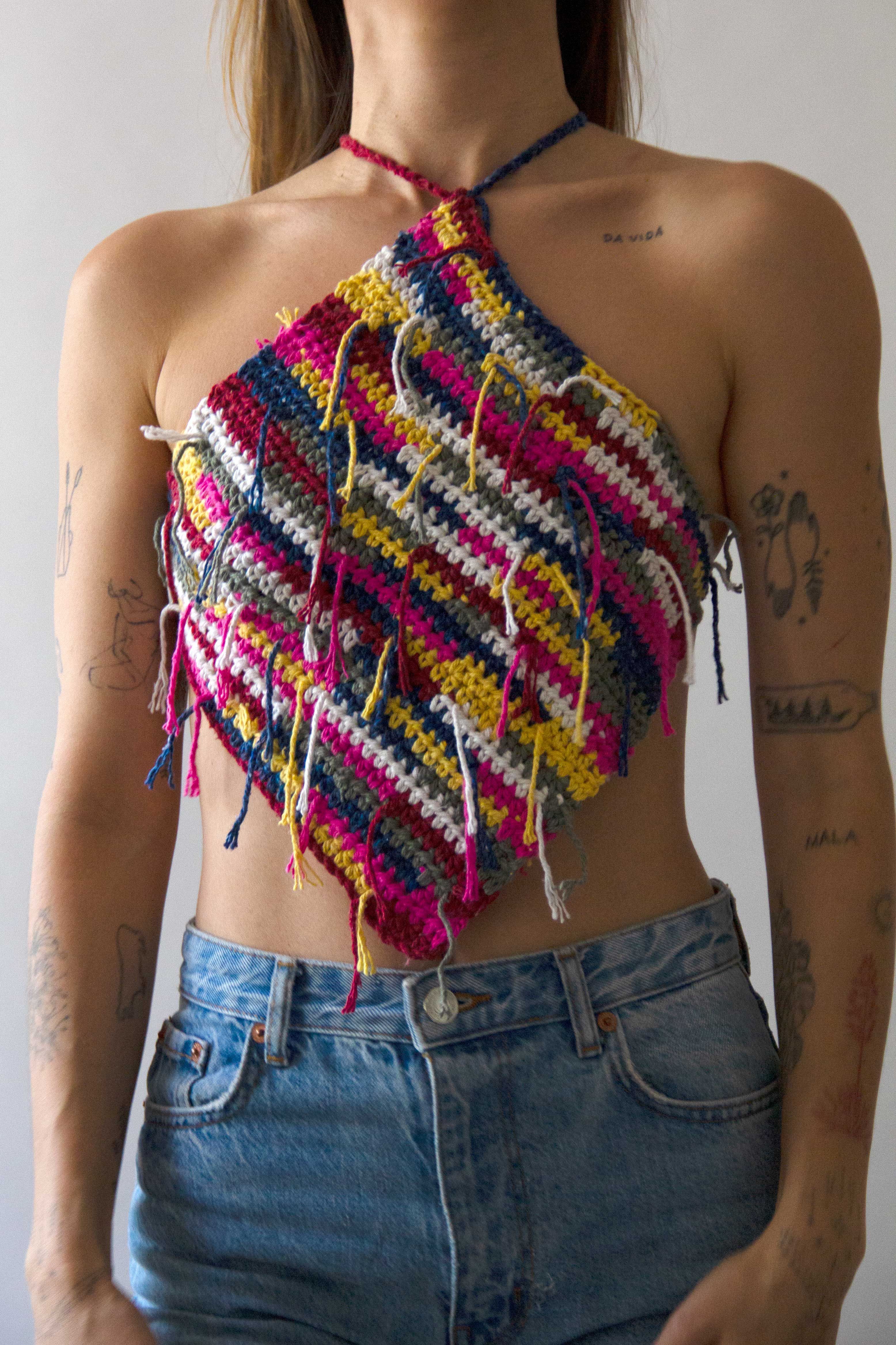 Top Najñó Fringe multicolor